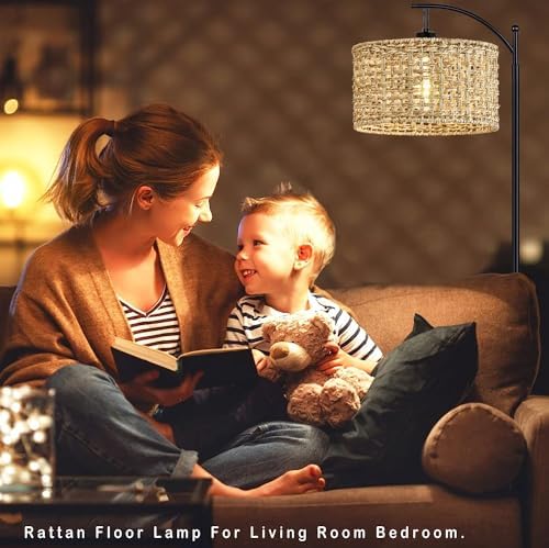 Arc Floor Lamp with Remote Control, 3 Color Temperatures