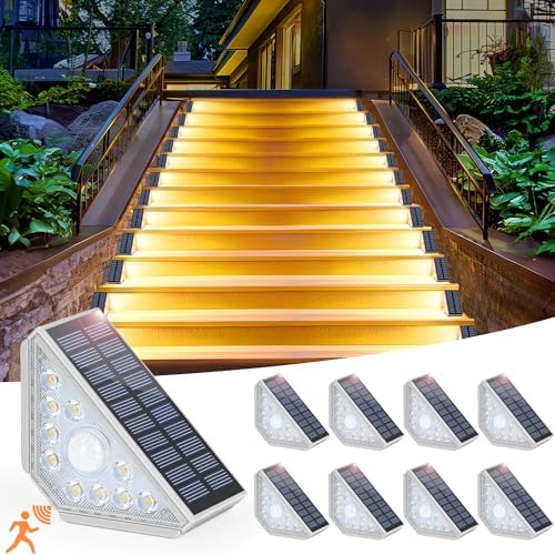 Kondras Solar Motion Sensor Stair Lights