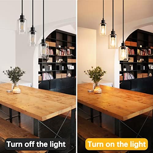 MAXvolador Industrial 3-Light Clear Glass Pendant Light