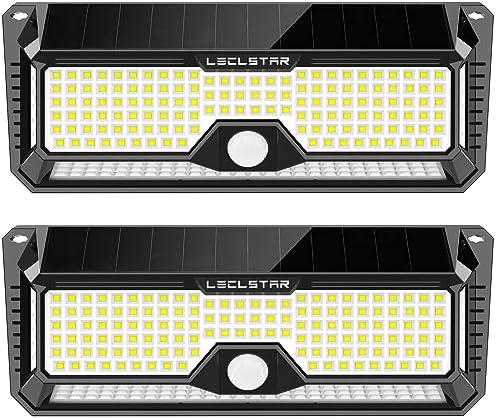 2-Pack 268 LED Solar Motion Sensor Flood Lights