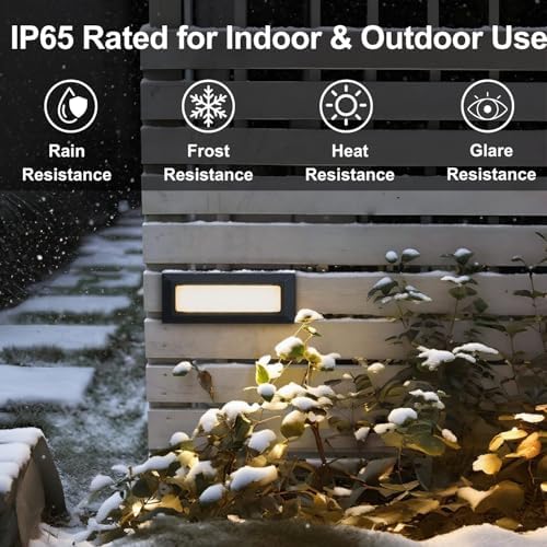 ZONK Upgraded Dimmable 3 Color LED Outdoor Indoor Step Lights