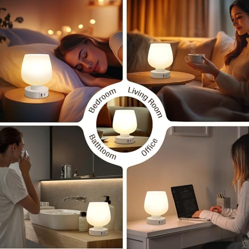 Seealle Small Touch Table Lamp, 3 Way Dimmable