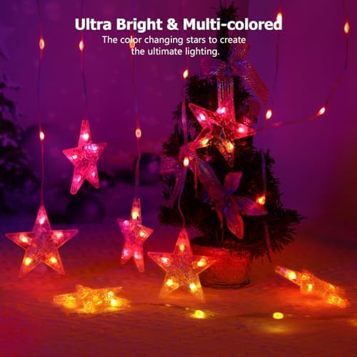 Star Curtain Lights, 10ft x 3.3ft, RGB