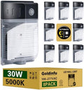 30W LED Wall Pack Light with Dusk to Dawn Photocell 8Pack, 5000K Daylight, Commercial Security Lighting Outdoor LED Wall Lights for Porch Garage - Field & Lumen Lighting