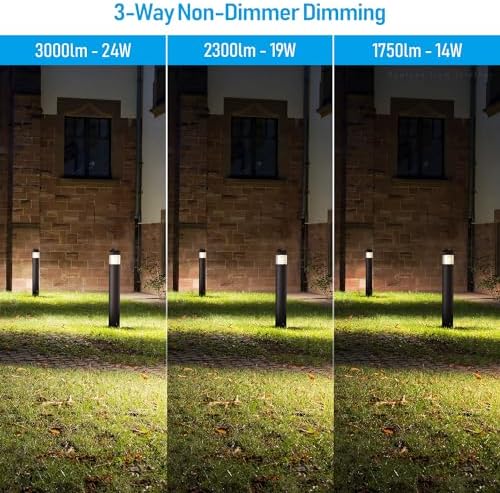 LEONLITE 3CCT LED Bollard Pathway Light, 43"