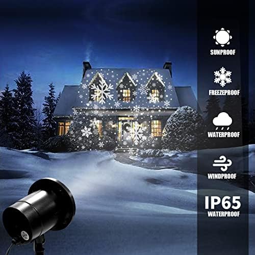 Christmas Snowflake Projector Lights, Moving Effect Outdoor