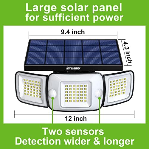 intelamp Solar Outdoor Motion Sensor Lights Waterproof