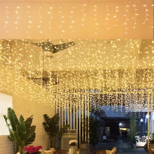 GTSYDING 96 LED Icicle Lights, 13FT