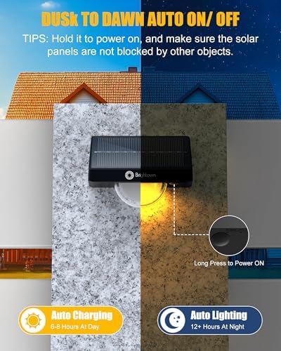 Brightown 4-Pack Solar Step Lights, Multiple Color Modes
