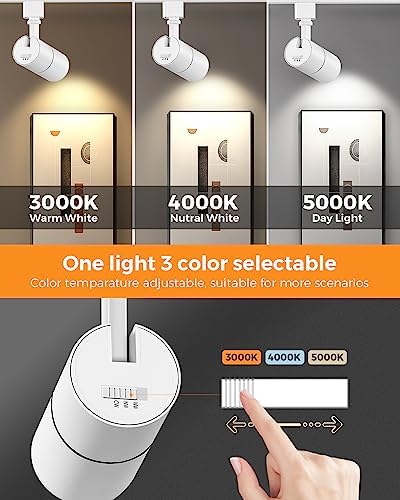 VANoopee 6-Light LED Track Lighting Kit, 6.6FT H-Type, White