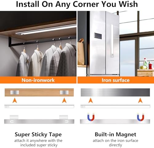 24IN Ultra Long Slim Under Cabinet Lighting, 106 LED 5000mAh 3 Color