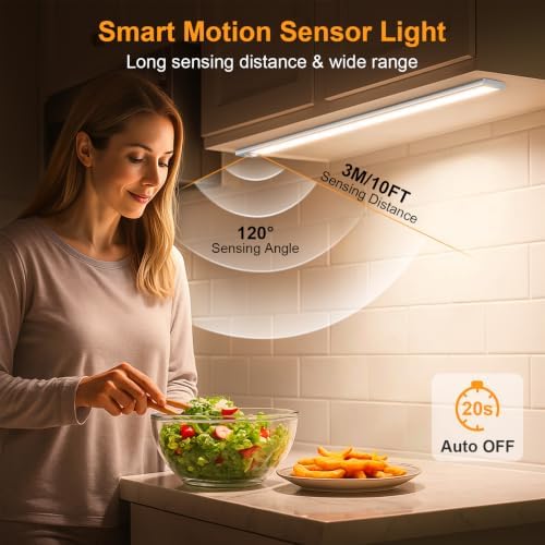 Gritin 14.7inch Under Cabinet Lighting Rechargeable 2 Pack