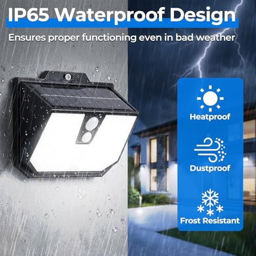 Brightever Solar Motion Sensor Lights, 2 Pack