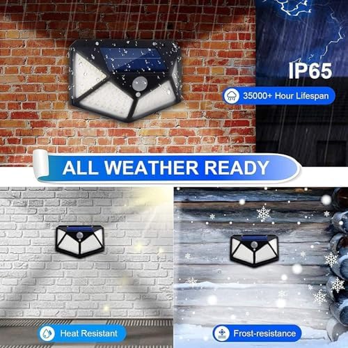 Solar Outdoor Motion Sensor Wall Lights, 6 Pack