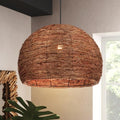 Arturesthome Boho Pendant Light Fixture Woven Chandelier Wicker