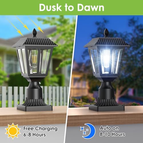 Greluna Solar Post Lights, Cool White