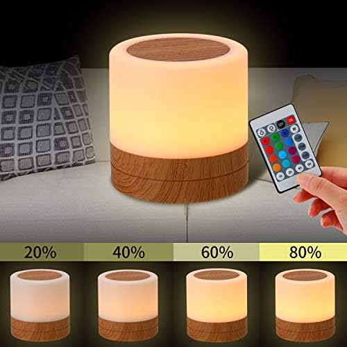Nursery Night Light, USB Rechargeable Table Lamp, Brown