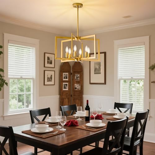 Modern Gold Farmhouse Pendant Light, No Bulbs