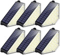 TECKNET Solar Step Lights, Warm White, 6 Pack
