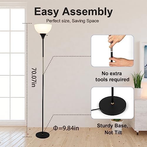 LALISU Dimmable LED Floor Lamp, 3-Way Brightness