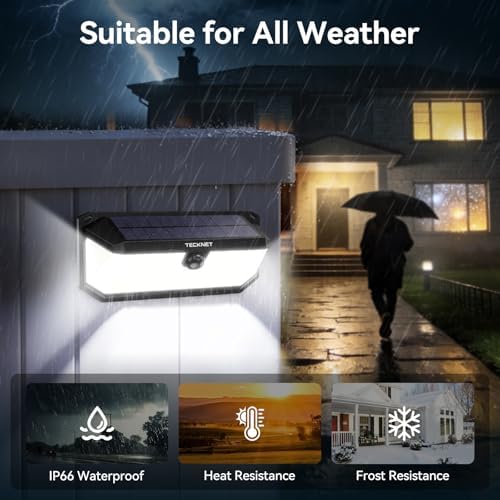 TECKNET 495 LED Solar Motion Sensor Wall Lights