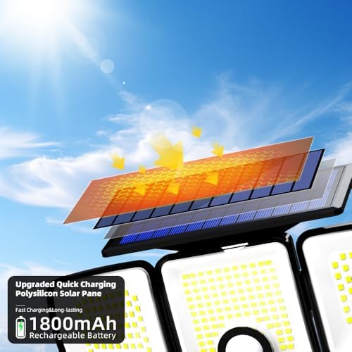 Solar Security Light, 223 LED, Motion Sensor