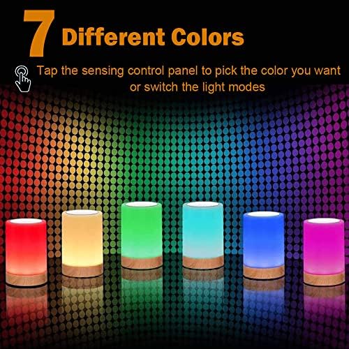 ROYFACC Rechargeable Touch Sensor Night Light, RGB