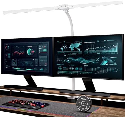 EYOCEAN 31.5" 24W Double-Head LED Desk Lamp