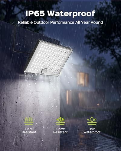 JACKYLED Motion Solar Lights, 2 Pack, 113 LED