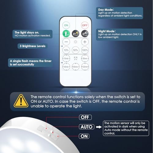 Motion Sensor Puck Lights, Cool White, 4-Pack