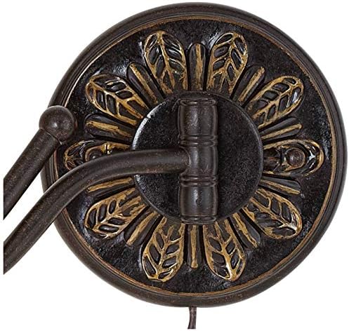 Rosslyn Bronze Plug-in Swing Arm Wall Lamps Set of 2