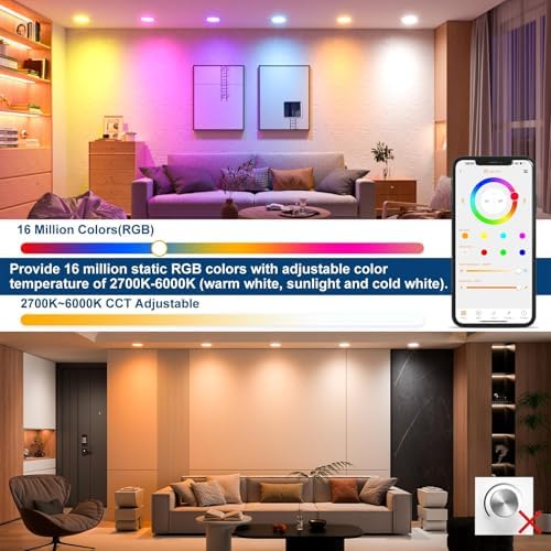 Smart 6 Inch Recessed Lighting, 12 Pack