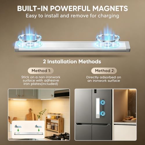 4Pack Wireless Rechargeable Sensor Under Cabinet Lights