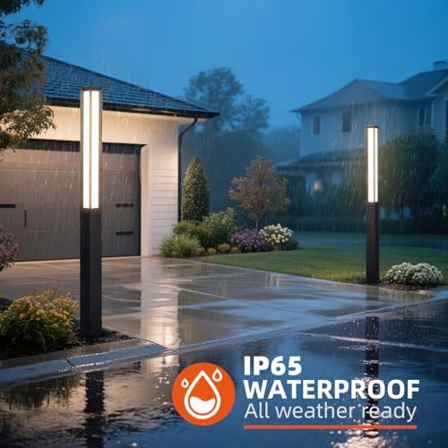 92" Tall Landscape Path Light, 100-240V Bollard