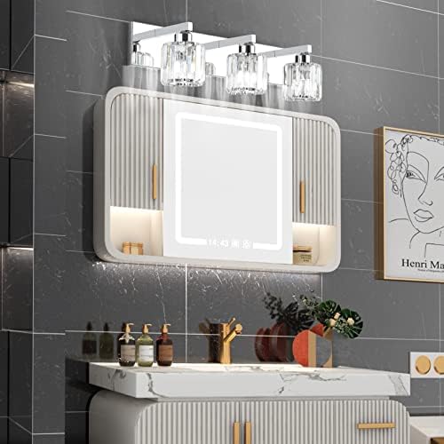 Aipsun 3-Light Crystal Bathroom Vanity Light