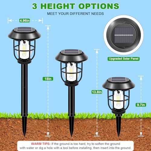 Solar Motion Lights Outdoor for Halloween Decorations, 4 Pack