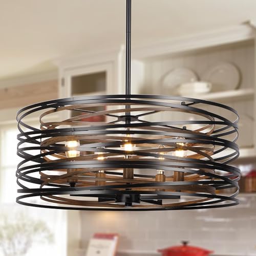 Sigaitwei 19.7-Inch 5-Light Drum Chandelier