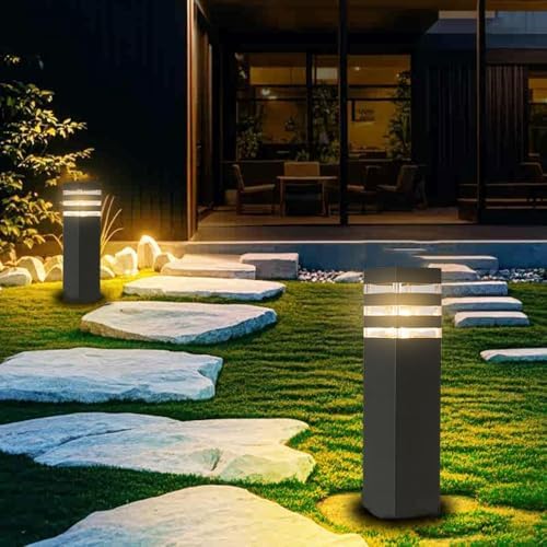 Hardwired Outdoor 15In Pathway Lights, Black