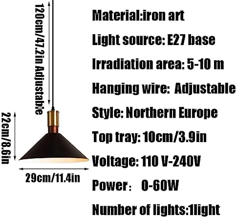 Modern Industrial Wrought Iron Pendant Light