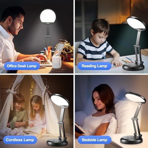 Rechargeable Cordless Desk Lamp, 3600mAh, Foldable