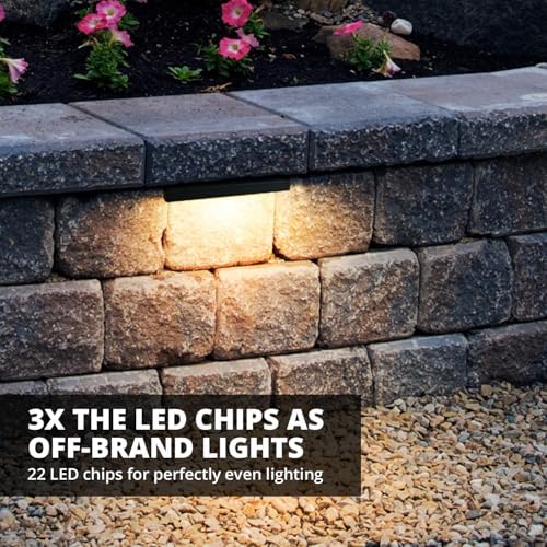 GKOLED 1-Pack 6.8′′ LED Hardscape Light, Low Voltage Outdoor, Dark