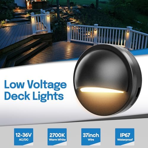 HIBOITEC12 PackLow Voltage LED Deck Lights 2700K 12-36V AC/DC