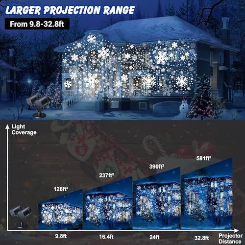 Snowflake Projector Lights with Timer