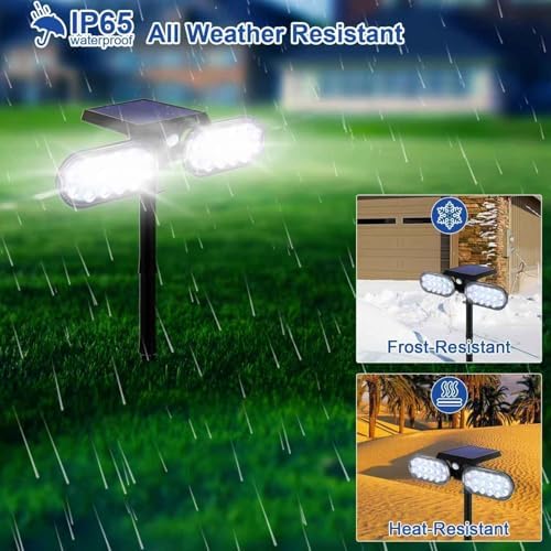 EMANER Motion Solar Lights Outdoor, Solar Floodlight, Stay On or