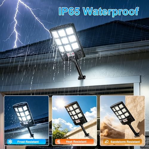 Motion Sensor Solar Street Light, Dusk to Dawn