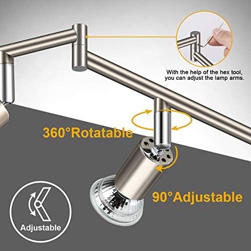 Ascher 6-Light LED Track Lighting Kit, Matt Nickel