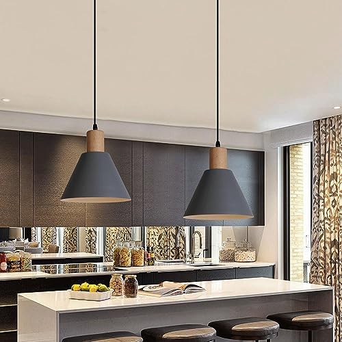 Modern Industrial E27 Wrought Iron Single-Head Pendant Lamp
