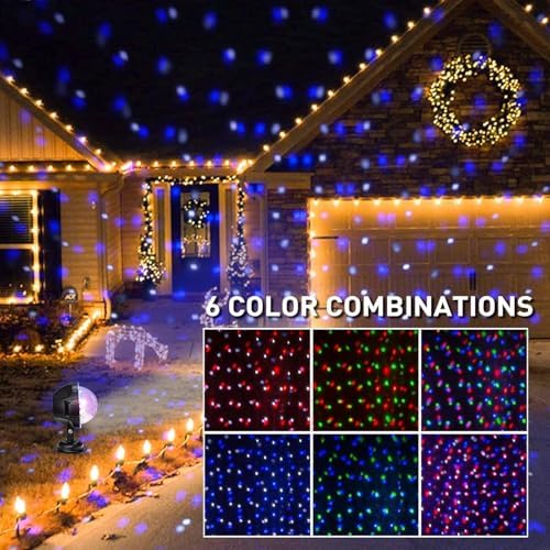 PEIDUO Multicolor Christmas Projector Lights Outdoor