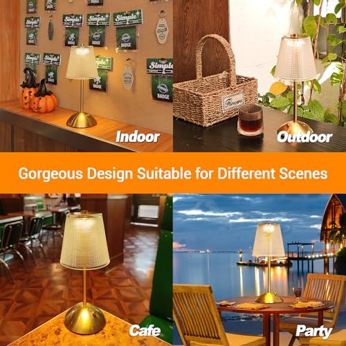Cordless Rechargeable Touch Table Lamp, 4000mAh, Black