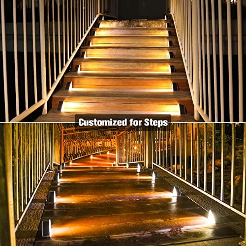 VOLISUN Solar Stair Lights, 6 Pack, Waterproof
